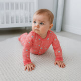 Peacock Button Babygrow