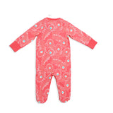 Peacock Button Babygrow