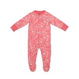 Peacock Button Babygrow