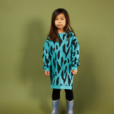 PETROL CHAMELEON SWEAT DRESS