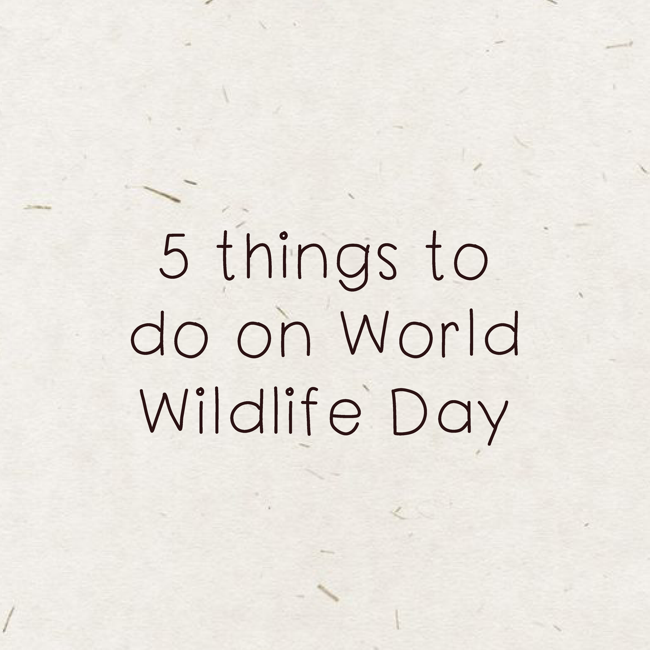 5 things to do on World Wildlife Day