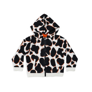 Cow Reversible Hooded Top