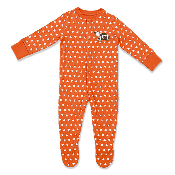 Pumpkin Star Button Babygrow - Lucy & Sam