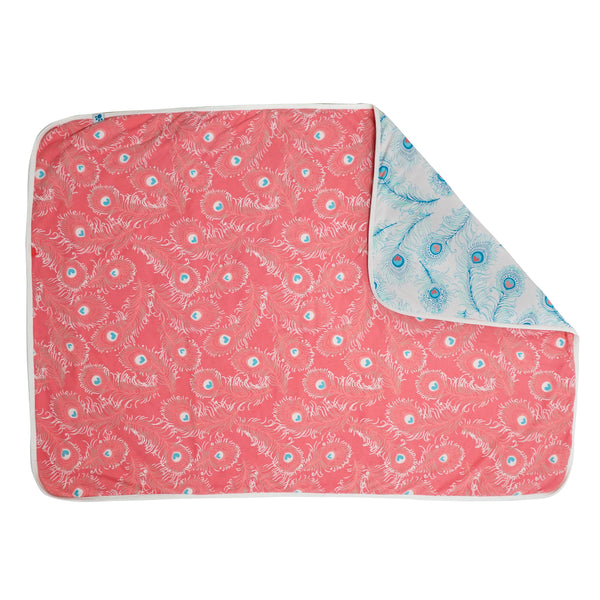 Peacock Reversible Blanket - Lucy & Sam