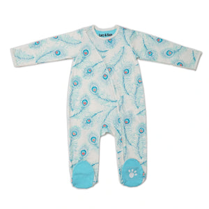 Peacock Zip Babygrow