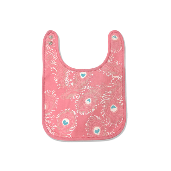 Peacock Pink Bib - Lucy & Sam