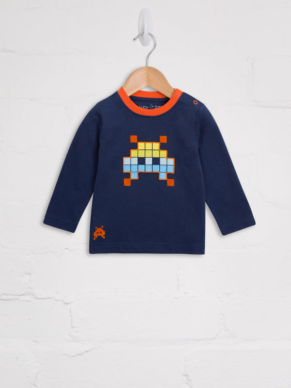 Space Invader Tee and Harem Jogger Set - cool baby clothes by lucy & sam