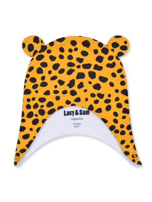 YELLOW CHEETAH TRAPPER HAT