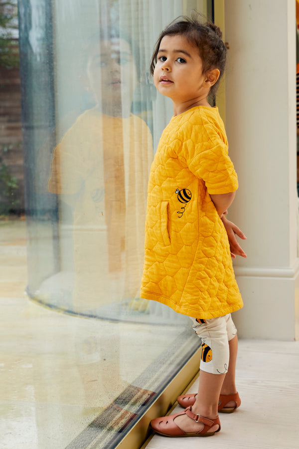 Honey Comb Quilted Dress - cool baby clothes by lucy & sam