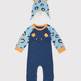 Spot The Leopard Playsuit and Hat Gift Set - cool baby clothes by lucy & sam