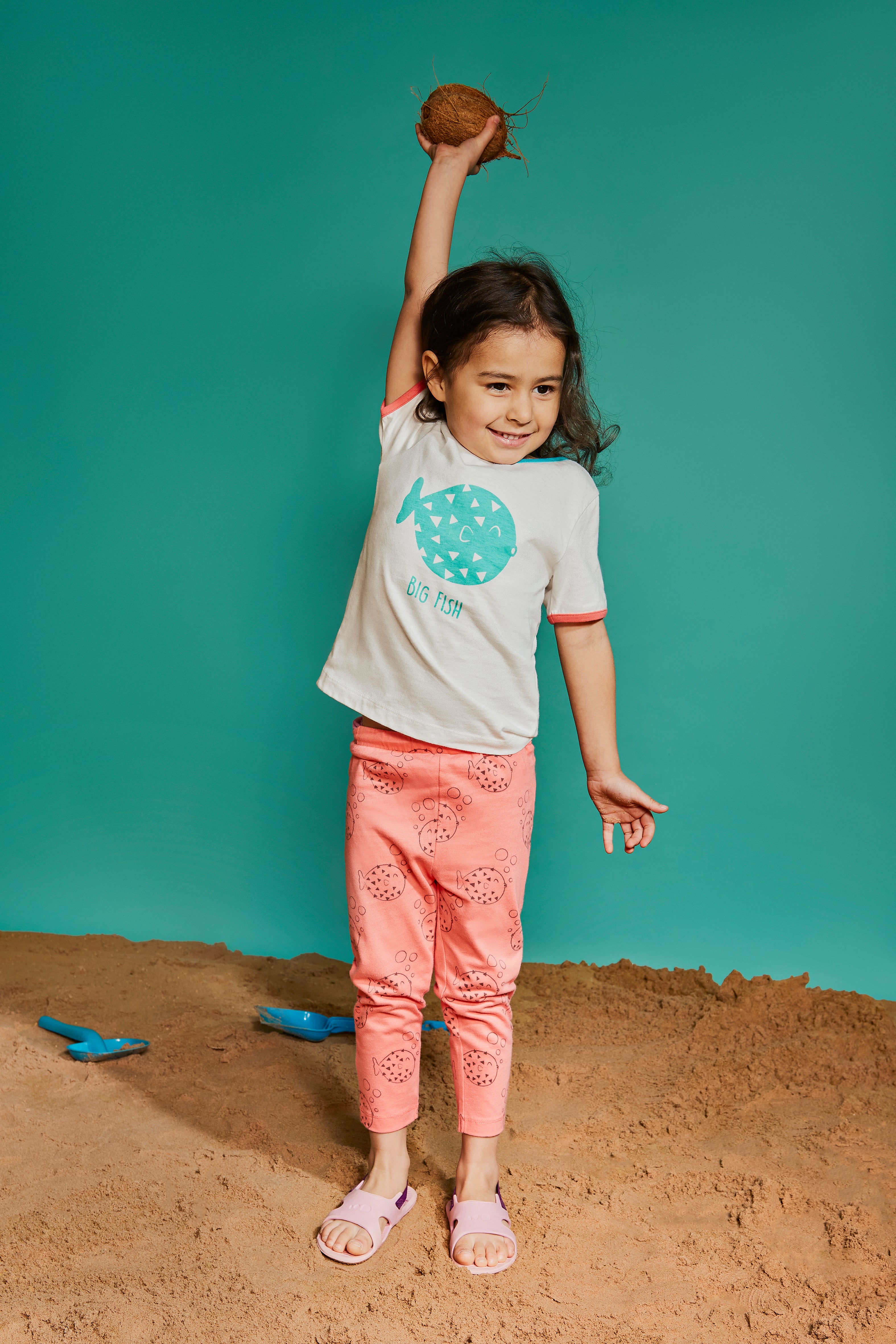 Lucy & Sam Colourful 2 pack organic leggings