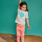 Lucy & Sam White and turqoise pufferfish t shirt and shorts