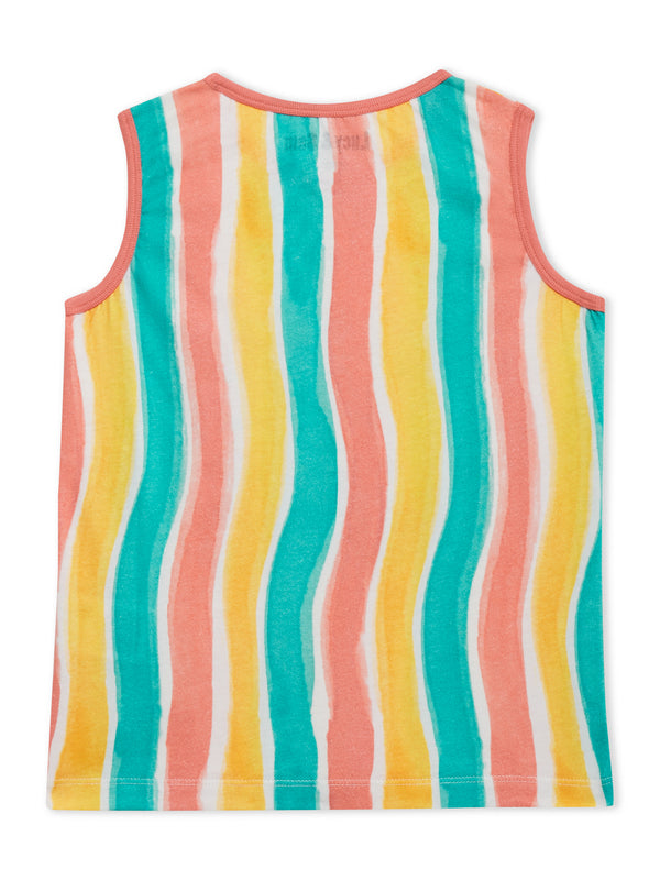 Lucy & Sam colourful stripe baby and kids vest