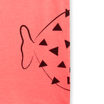 Lucy & Sam Coral and turqoise baby and kids organic vest and shorts
