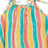 Lucy & Sam Multi colour stripe baby kids swing organic dress