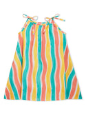 Lucy & Sam Multi colour stripe baby kids swing organic dress