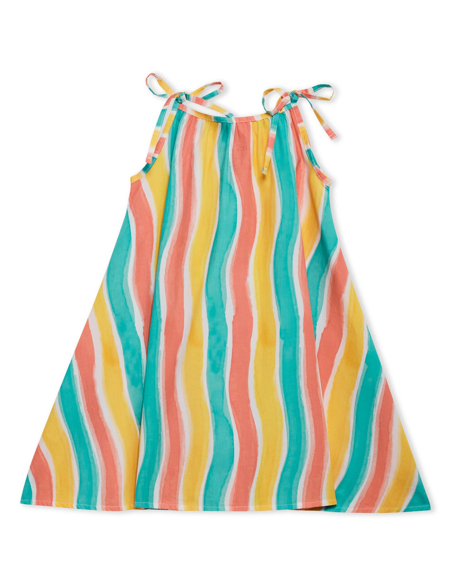 Lucy & Sam Multi colour stripe baby kids swing organic dress