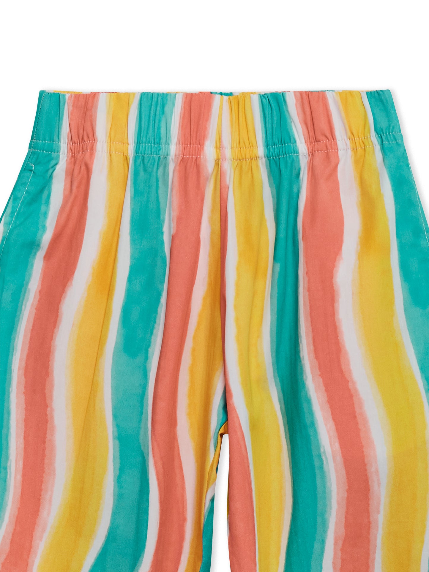 Lucy & Sam Multi colour stripe kids baby organic trousers 