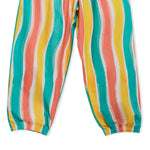 Lucy & Sam Multi colour stripe kids baby organic trousers 