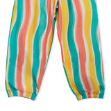 Lucy & Sam Multi colour stripe kids baby organic trousers 