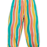 Lucy & Sam Multi colour stripe kids baby organic trousers 