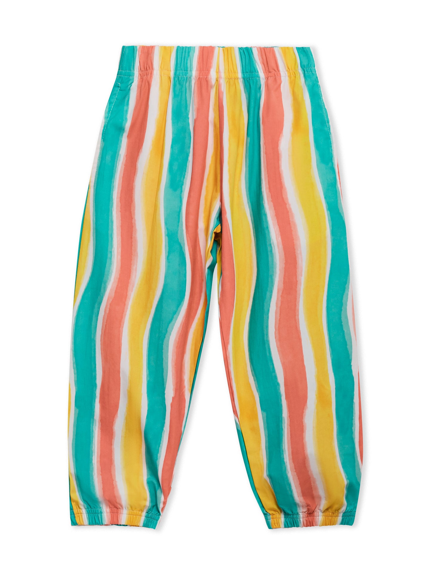 Lucy & Sam Multi colour stripe kids baby organic trousers 