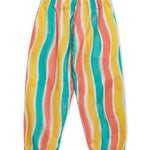 Lucy & Sam Multi colour stripe kids baby organic trousers 
