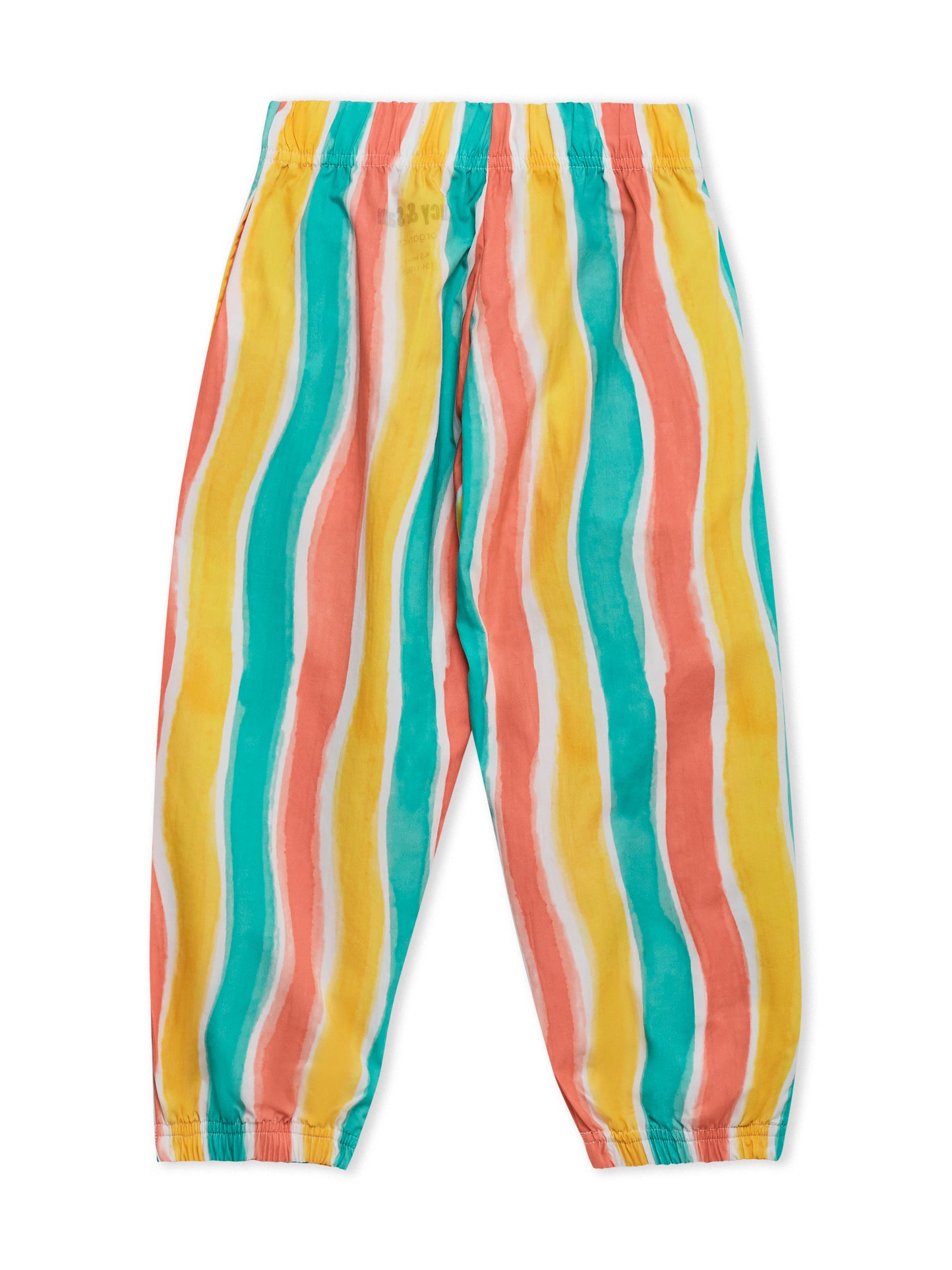 Lucy & Sam Multi colour stripe kids baby organic trousers 
