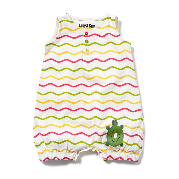 Chevron Kiwi Turtle Jumpsuit