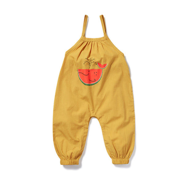 Mustard Whale Melon Jumpsuit