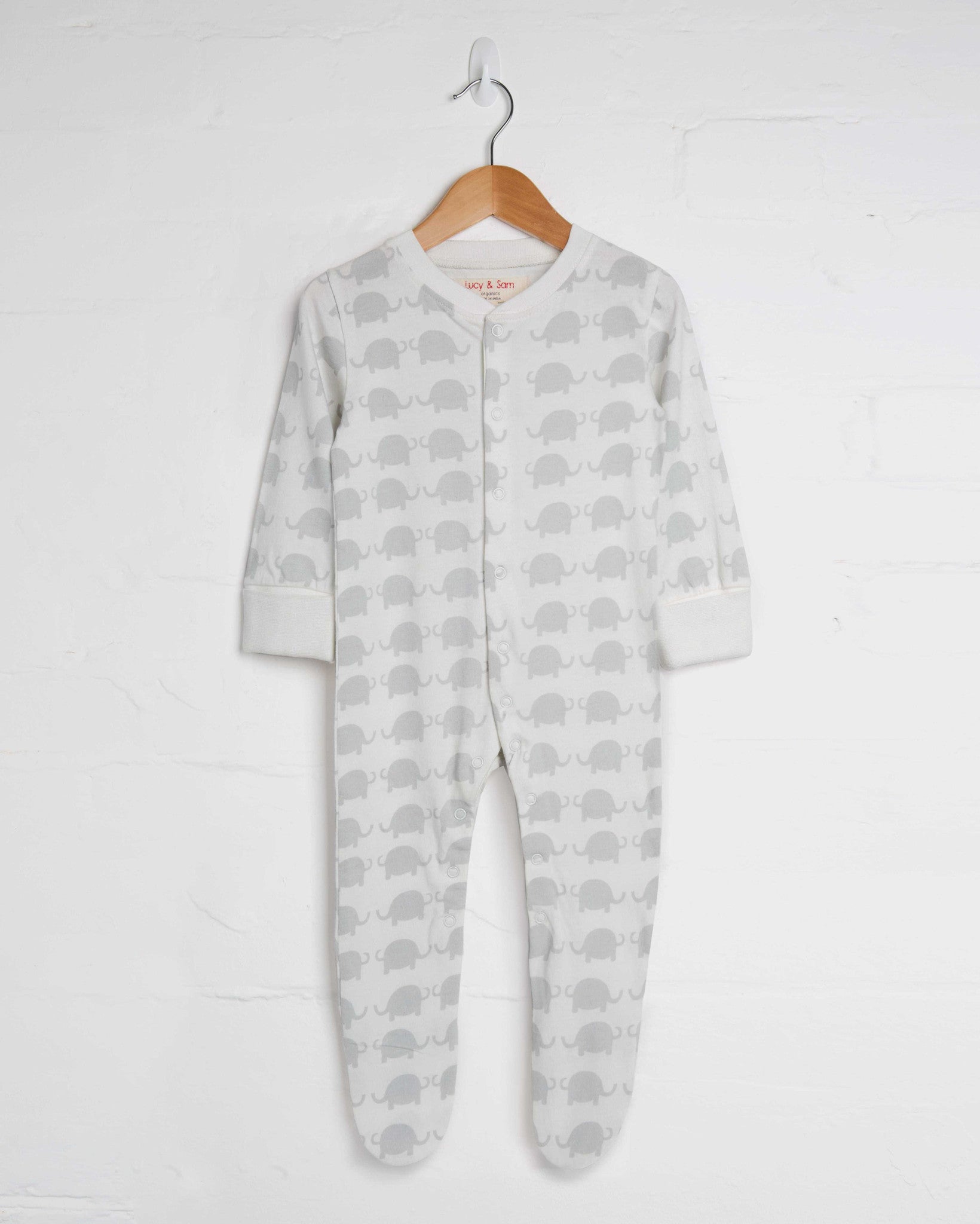 Elephant Footed Babygrow - cool baby clothes by lucy & sam
