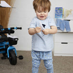 Stripe Paper Plane Short Sleeve Tee - cool baby clothes by lucy & sam