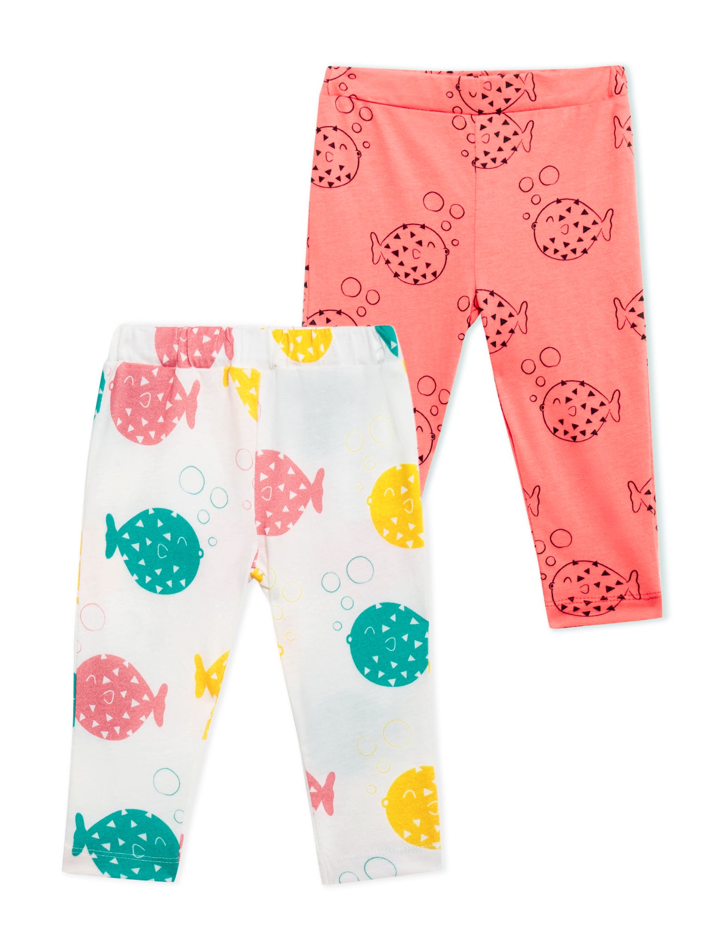 Lucy & Sam Colourful 2 pack organic leggings