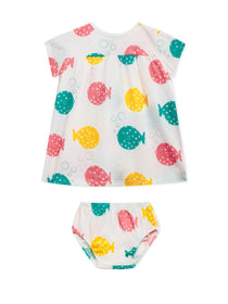 Lucy & Sam white organic baby and kids dress