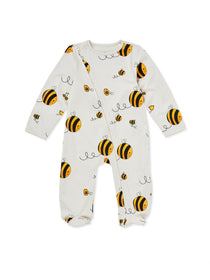 Bee Kind Zip Babygrow - cool baby clothes by lucy & sam